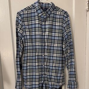 Vineyard Vines Navy and White Plaid Shirt